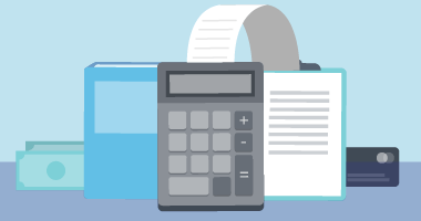 A calculator with financial documents conveying the IFRS 17 Basics course.